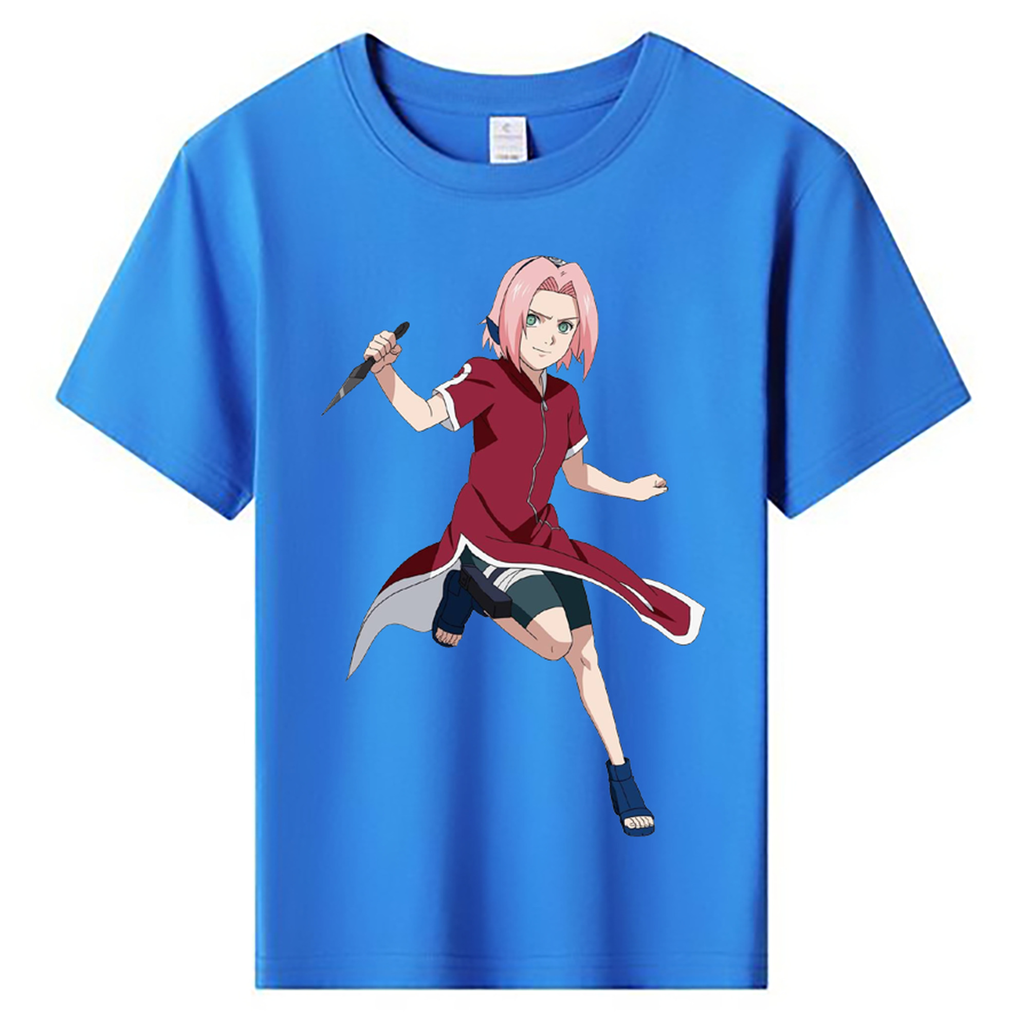 （画像用） NARUTO -ナルト- 春野サクラ Haruno Sakura 綿100％キッズTシャツ（フロントプリント）